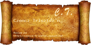 Czencz Trisztán névjegykártya